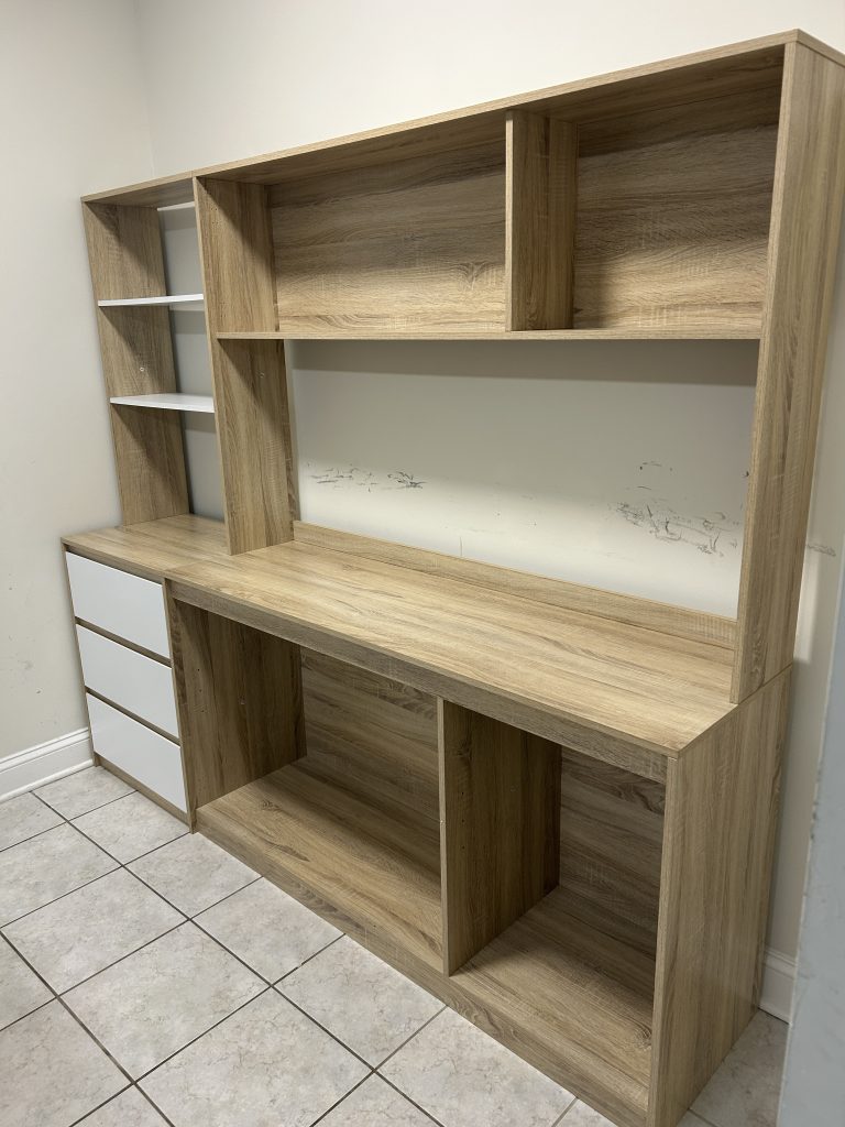 storage cabinet with hutch