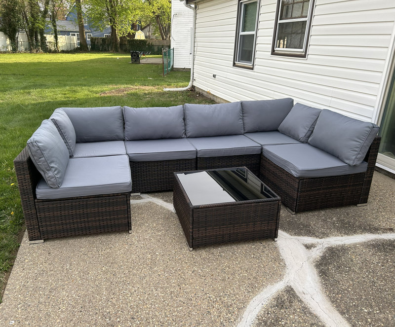 Home patio set assembly mobile